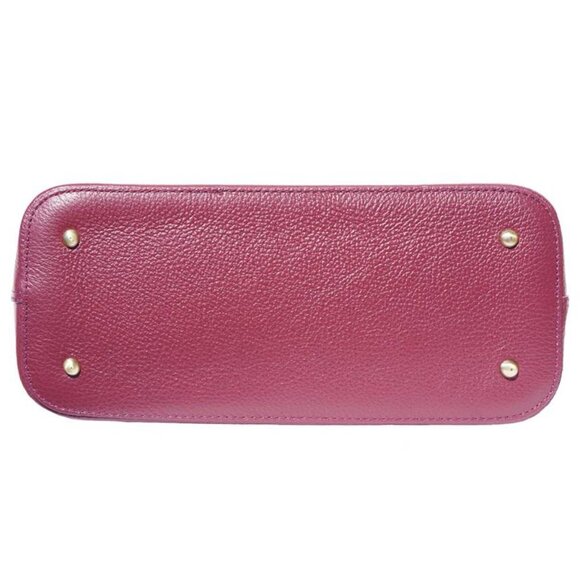 "Bowling Bag" - Italian Leather Handbag - Made in Italy (new without tags) - Picture 4 of 5